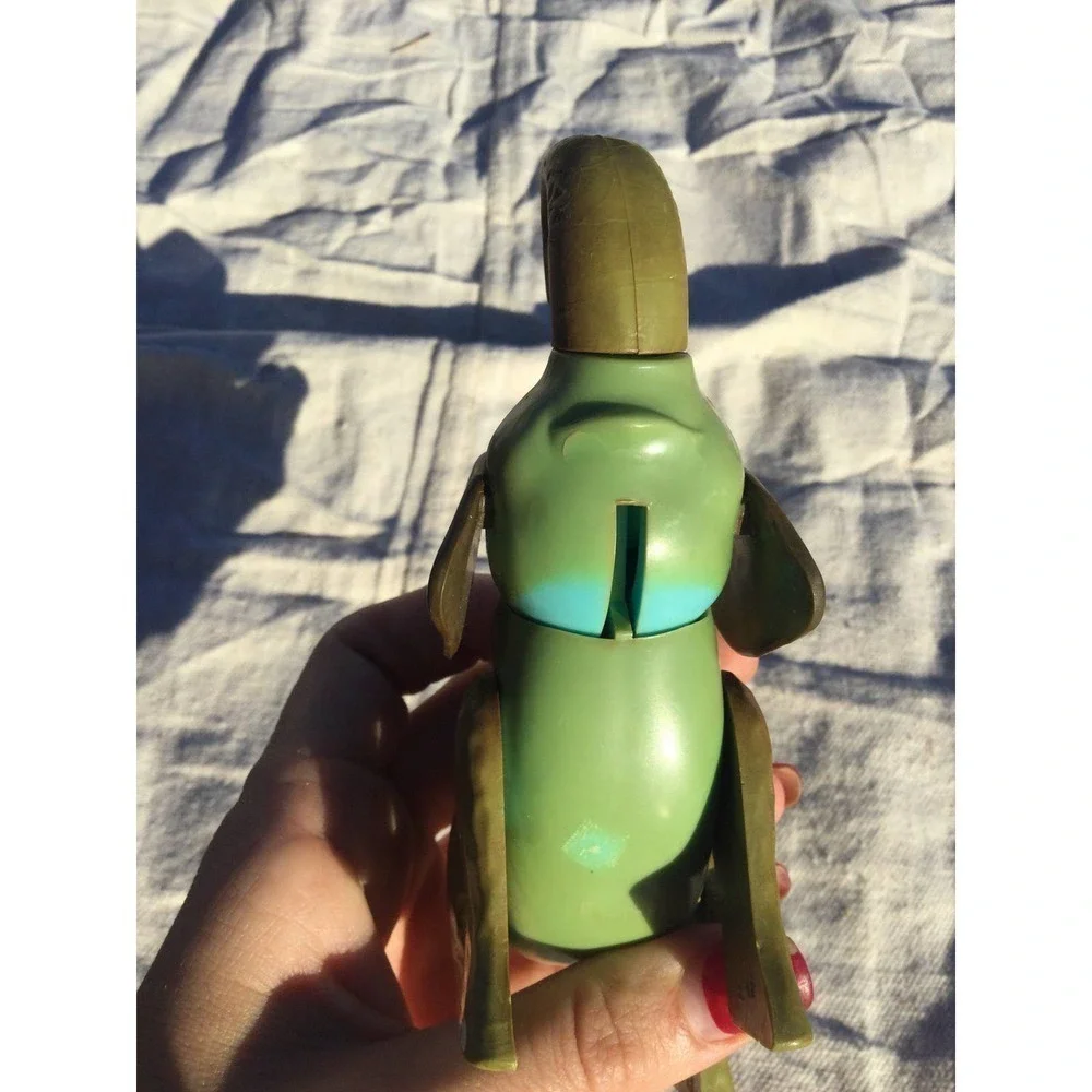 Vintage e-rr toy elephant 4” 4 in Hong Kong‎ green Moveable safari Africa
